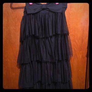 Black tiered tulle skirt by EShakti